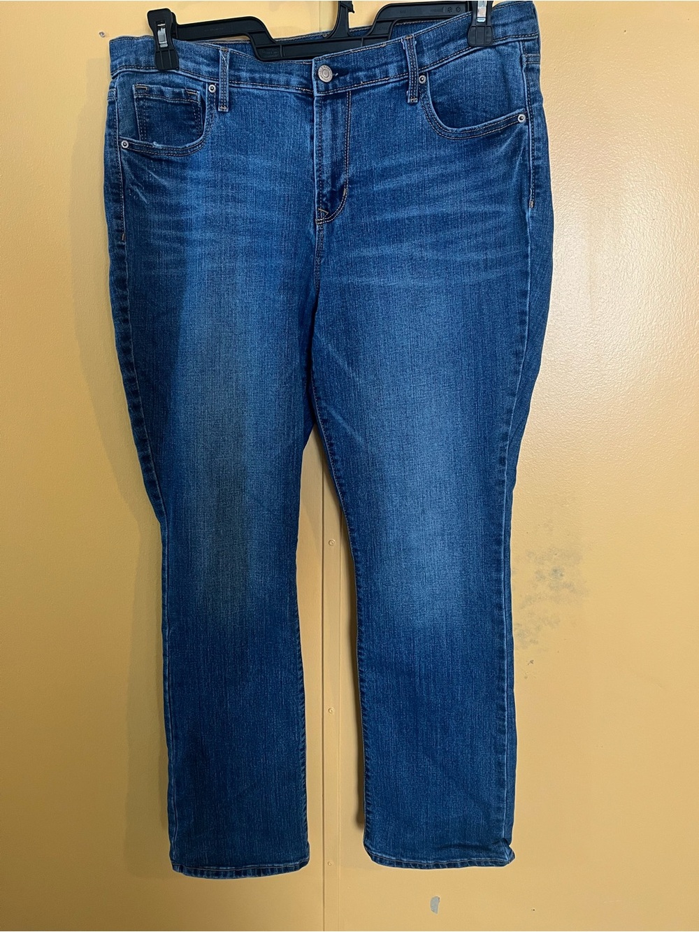 Old Navy Women's Curvy Boot-Cut Dark Blue Denim Jeans Size 14 Like New